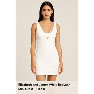 ELIZABETH AND JAMES White Bodycon Mini Dress Size 0